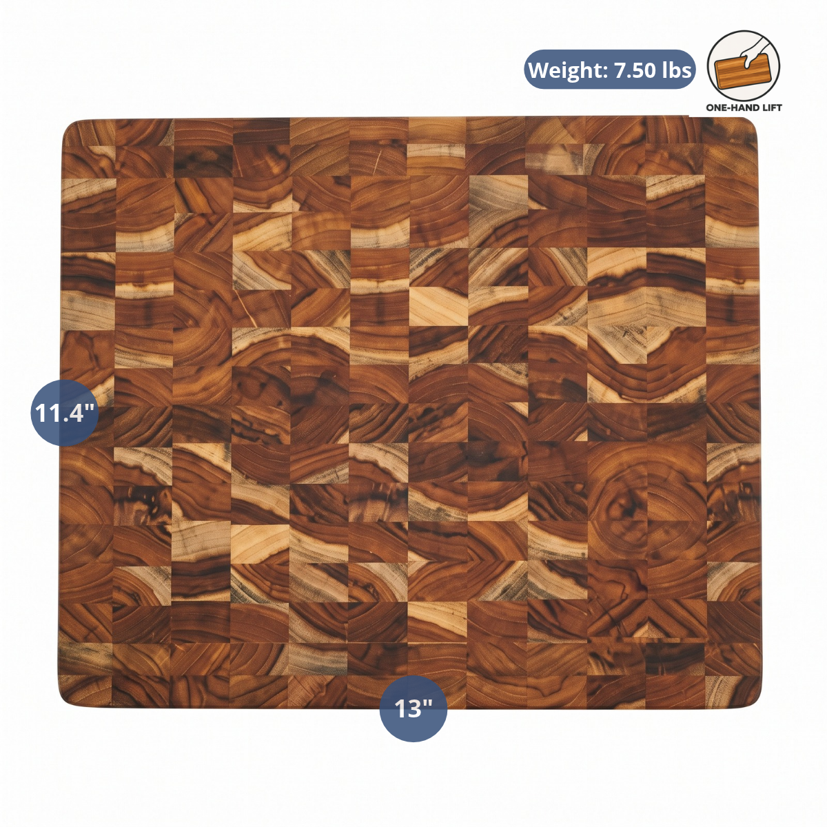 Prep to Pan End Grain Cutting Board with Quarter Sheet Pan — TeakHaus × USA Pan 2007