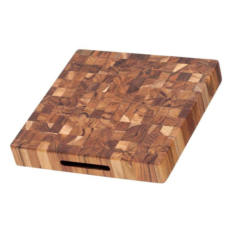 Teakhaus - Cutting Board - Square Butcher Block with Hand Grips (12 x 12 x 2 in.)