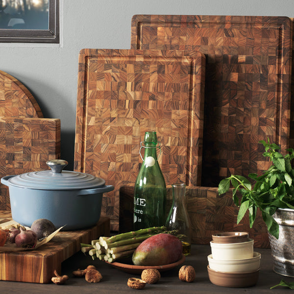 Teakhaus End Grain Butcher Block with Bowl Cut Out