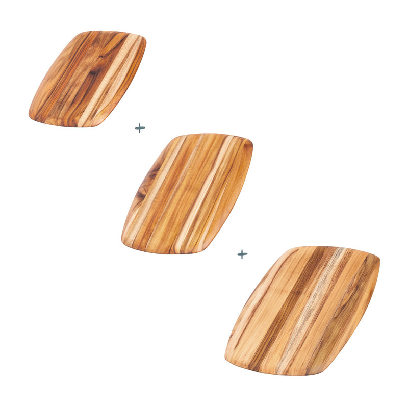 Elegant Rounded Edges Rectangle Serving Boards Set of 3 (S, M, L) 202 203 204 9016