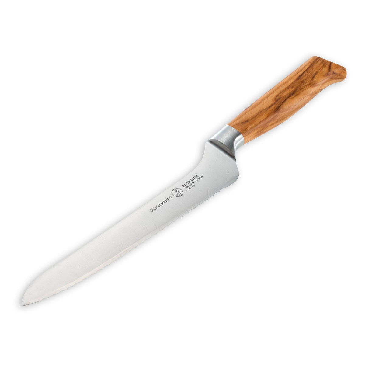 Oliva Elite Offset Scalloped Bread Knife - 8"