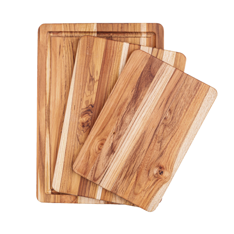 Teakhaus Essential 14 x 10 x 1/2 Lightweight Edge Grain Teakwood Cutting  Board 403