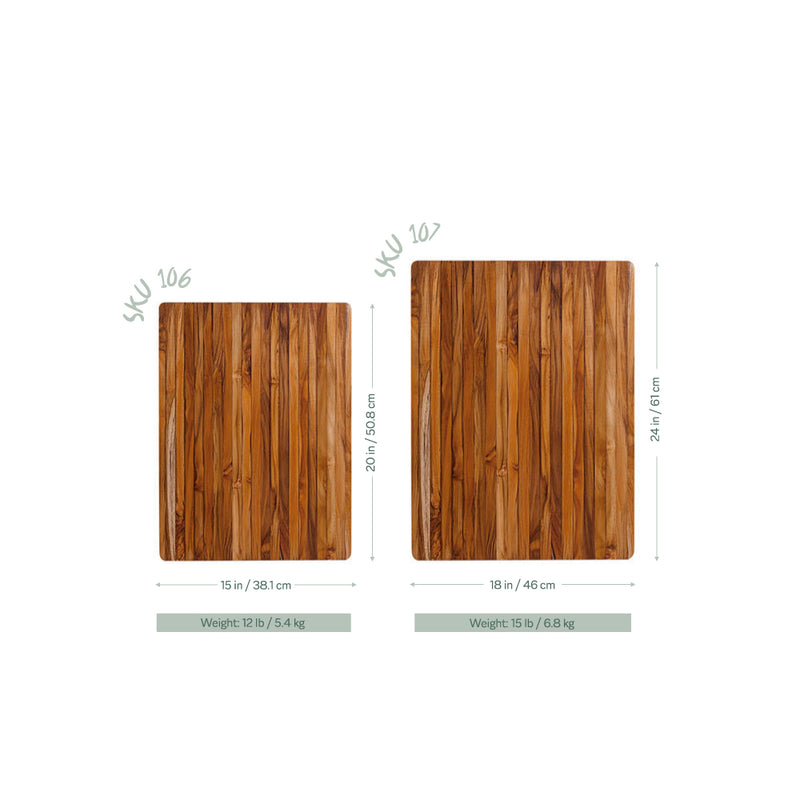 Teakhaus Edge-Grain Smart Cutting Board 20x15
