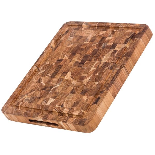 Large Wood Cutting Board with Handle - Butcher Block Cutting Board -  HomeHero