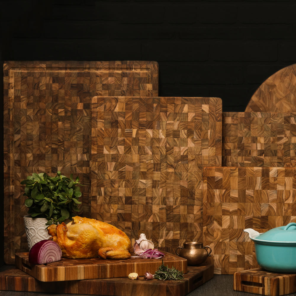 Butcher Block Carving Board Reversible (L) 333