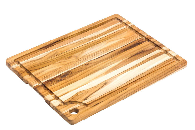 TeakHaus Square Marine Cutting Board with Juice Canal - Reading